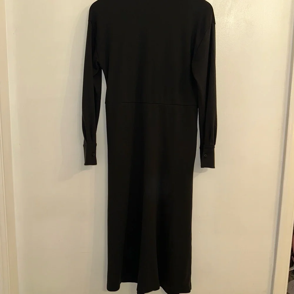 Jason Wu Long Black Button-Down Collared Shirt Dress Women’s XS Maxi Long Sleeve